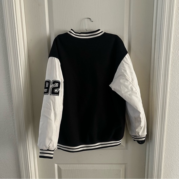 H&M Black and White Baseball Varsity Jacket - Picture 4 of 5